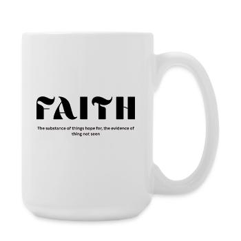 Faith Flame Typography - Large Mug 440 ml - white - Right