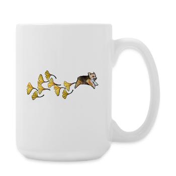 Ginkgo Garden Corgi Trail - Large Mug 440 ml - white - Right