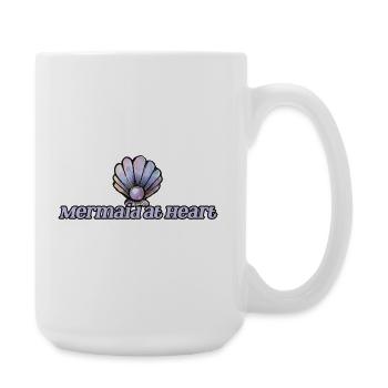 Sirène au cœur Emblème de la Coquille - Grande tasse 440 ml - blanc - Droite