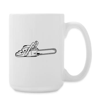 Chainsaw - Large Mug 440 ml - white - Right