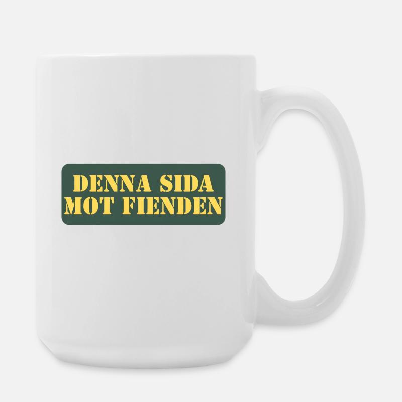 This side against the enemy - Large Mug 440 ml - white