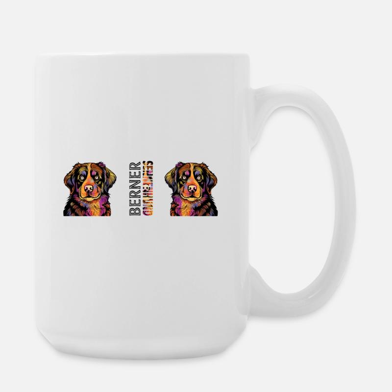 Bernese Mountain Dog - Large Mug 440 ml - white