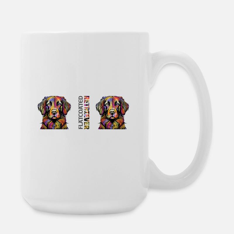 Flat Coated Retriever - Große Tasse 440 ml - Weiß