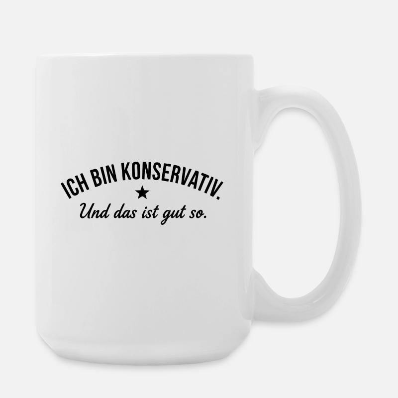 conservative - Large Mug 440 ml - white