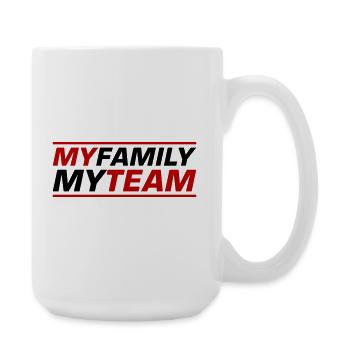 Mon équipe familiale dit - Grande tasse 440 ml - blanc - Droite