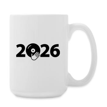 Music DJ Vinyl Record Party 2026 - Large Mug 440 ml - white - Right