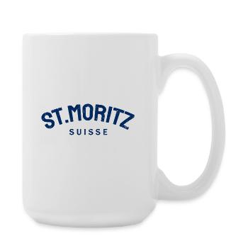St. Moritz - Suisse - Switzerland - Swiss - Grande tasse 440 ml - blanc - Droite