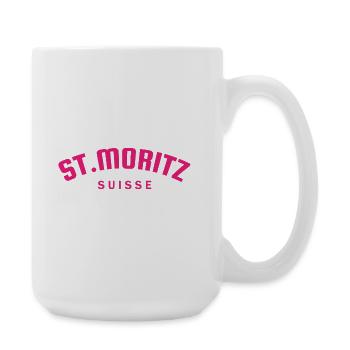 St. Moritz - Suisse - Switzerland - Swiss - Grande tasse 440 ml - blanc - Droite