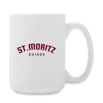 St. Moritz - Suisse - Switzerland - Swiss - Grande tasse 440 ml - blanc - Droite