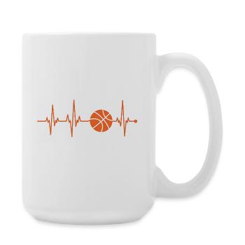 Beat Line Basketball Pulse - Large Mug 440 ml - white - Right