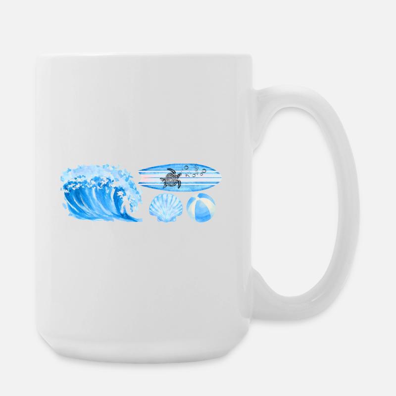 ocean vibe - Große Tasse 440 ml - Weiß