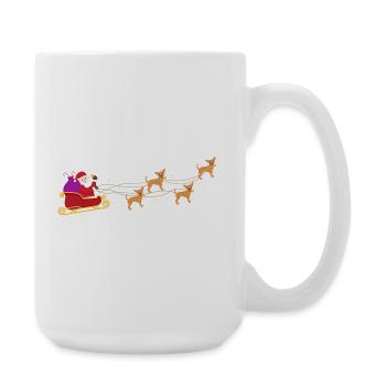 Chihuahua Chihuahueño Santa Claus - Large Mug 440 ml - white - Right