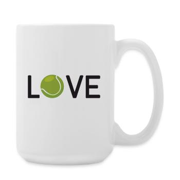 Tennis-Liebhaber - Große Tasse 440 ml - Weiß - Rechts