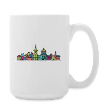 Silhouette urbaine de Berne Zytglogge Art moderne en ligne - Grande tasse 440 ml - blanc - Droite