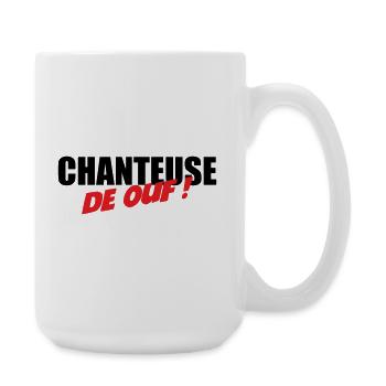 Verrückter Sänger! – Verrücktes Talent, Stimme, Bühne, Energie - Große Tasse 440 ml - Weiß - Rechts