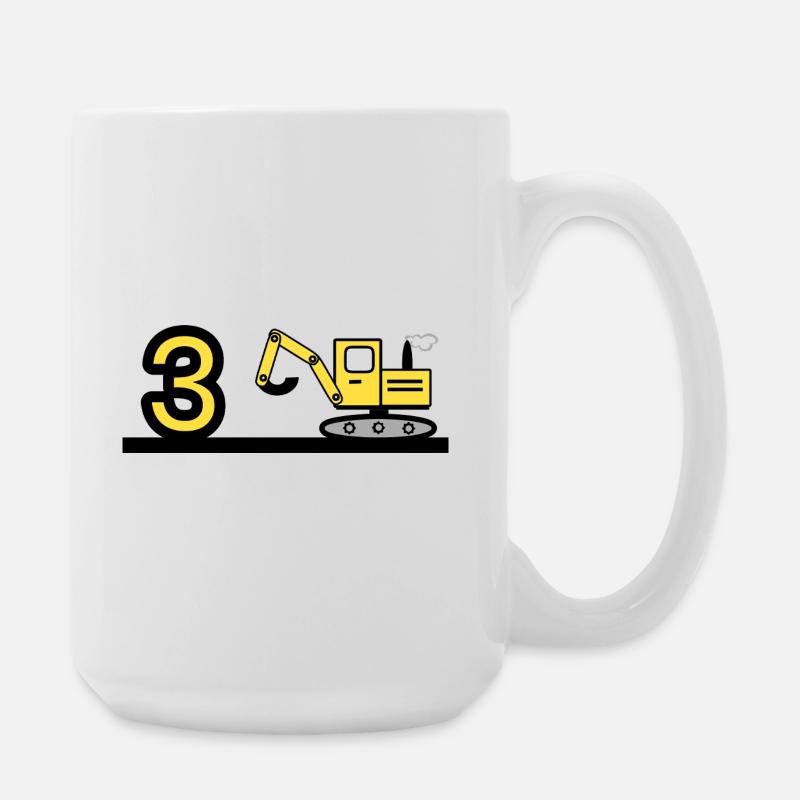 Excavator - Large Mug 440 ml - white
