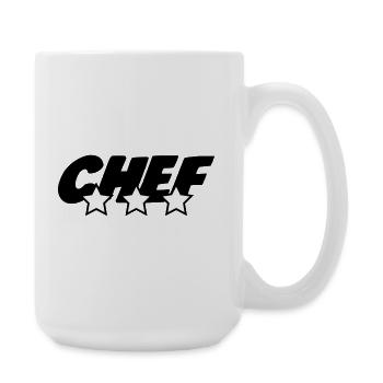 Chef - Cuisine - Cuisinier - Grande tasse 440 ml - blanc - Droite
