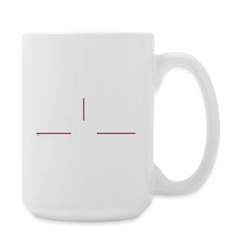 Graphique minimaliste à la ligne rouge - Grande tasse 440 ml - blanc - Droite