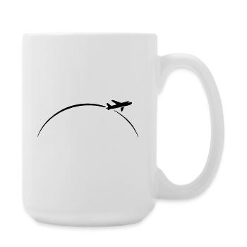 flugzeug - Große Tasse 440 ml - Weiß - Rechts