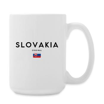 Drapeau de la Slovaquie, design minimaliste élégant - Grande tasse 440 ml - blanc - Droite
