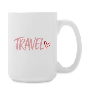 Cœur du voyage - Grande tasse 440 ml - blanc - Droite
