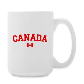 Drapeau du Canada Rouge - Grande tasse 440 ml - blanc - Droite