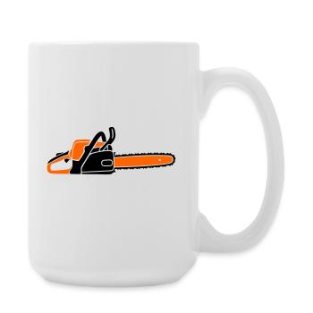 Chainsaw Chainsaw Lumberjack Lumberjack Lumberjack - Large Mug 440 ml - white - Right