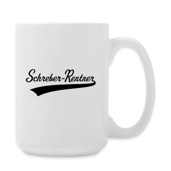 Schreber-Rentner (Rentner / Schrebergärtner / B) - Große Tasse 440 ml - Weiß - Rechts