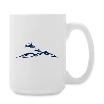 Helikopter Berg Pilot - Große Tasse 440 ml - Weiß - Rechts