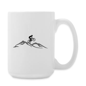 Cycling Mountain Bike Cycling Mountains - Large Mug 440 ml - white - Right