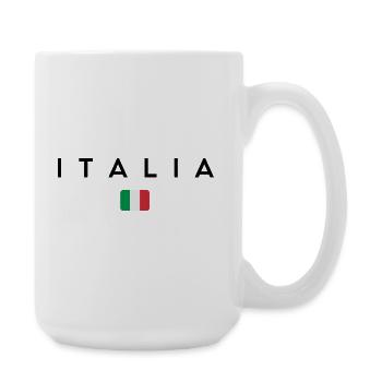 Italian pride, minimalist sleek design - Large Mug 440 ml - white - Right