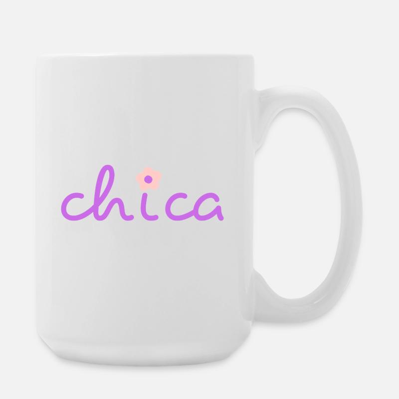 Chica-Blume - Große Tasse 440 ml - Weiß