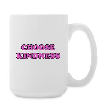 Choose Kindness pink - Large Mug 440 ml - white - Right