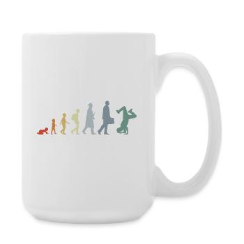 Vintage Breakdancer Evolution - Large Mug 440 ml - white - Right