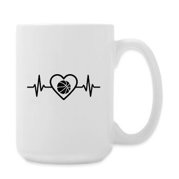 Basketball Heart - Large Mug 440 ml - white - Right