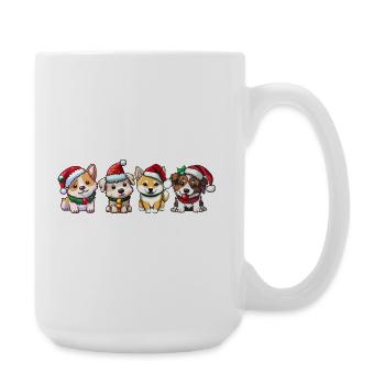 Chien Noël - Grande tasse 440 ml - blanc - Droite