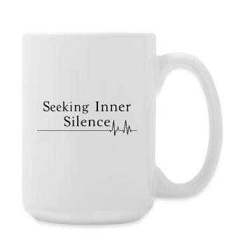 Seeking Inner Silence Ruhe finden - Große Tasse 440 ml - Weiß - Rechts