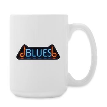 BLUES NEON - sound vision - Large Mug 440 ml - white - Right