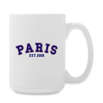 Paris gegründet 2006 - Große Tasse 440 ml - Weiß - Rechts