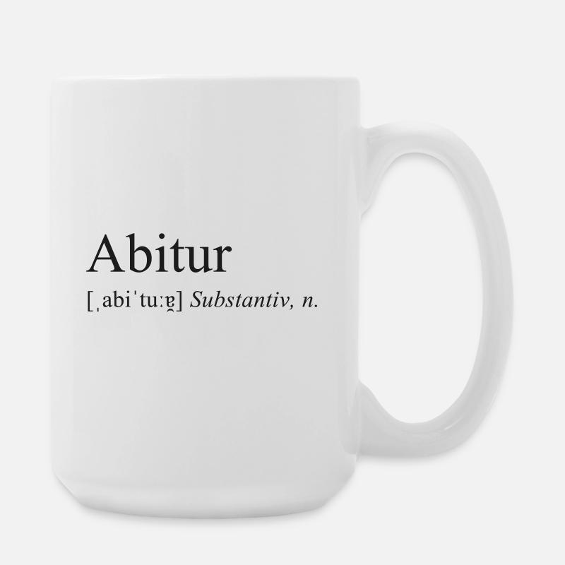 Lexikon Abitur - Große Tasse 440 ml - Weiß