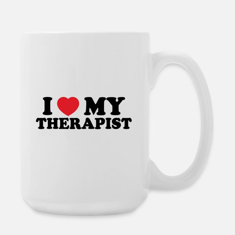 Fette Herz-Typografie - Große Tasse 440 ml - Weiß