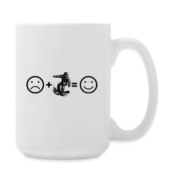 Snowboard motif for real lovers - Large Mug 440 ml - white - Right