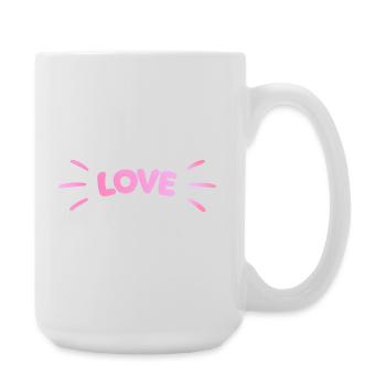 Love Pink Luminous - Große Tasse 440 ml - Weiß - Rechts