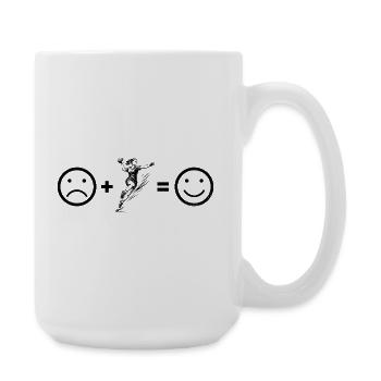 Handball Grafik für Handball fuer Frauen - Große Tasse 440 ml - Weiß - Rechts
