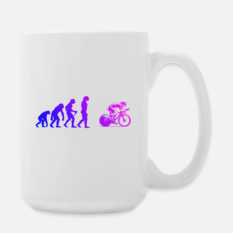 Attention aux fans de vélo de route, déclaration simple - Grande tasse 440 ml - blanc