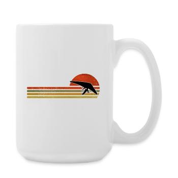 Retro Vintage Hang Glider - Large Mug 440 ml - white - Right