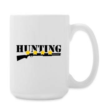 Jagd – Jäger - Große Tasse 440 ml - Weiß - Rechts