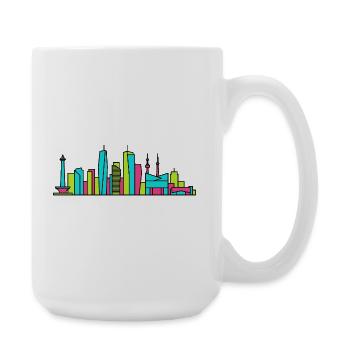 Jakarta City Skyline Monas Monument Modern Art - Large Mug 440 ml - white - Right