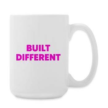 Differently built typography - Large Mug 440 ml - white - Right