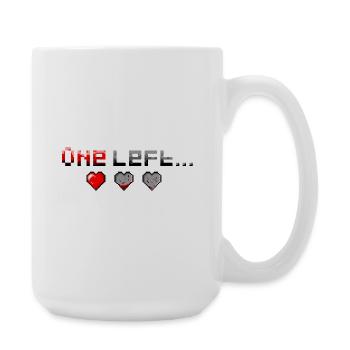 Pixel Art One Heart Left - Große Tasse 440 ml - Weiß - Rechts